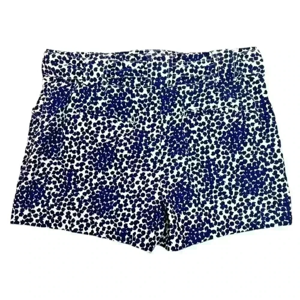 Ann Taylor Loft Navy White Belted Shorts Size 10